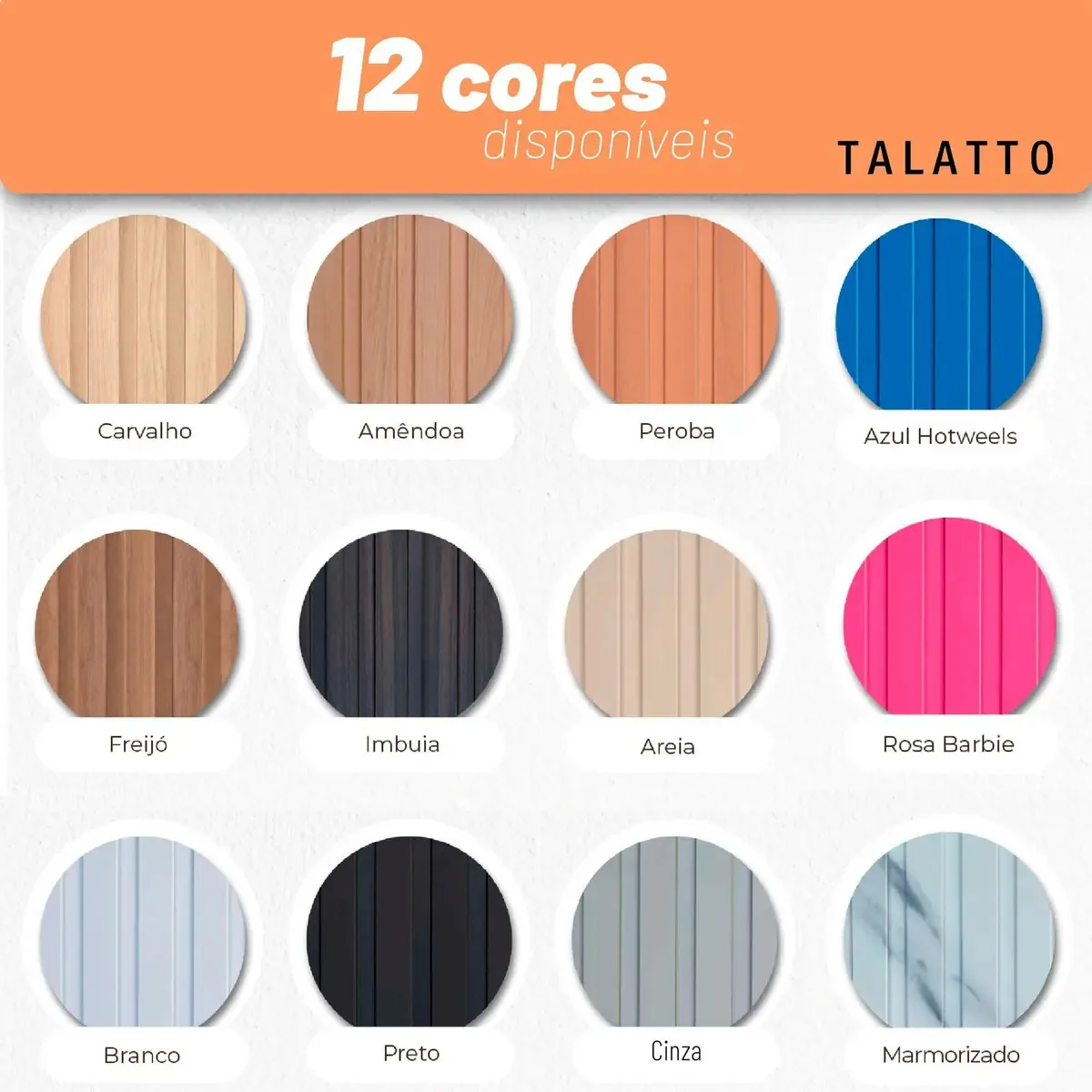 Painel Ripado Compacto 274x25cm Larg. Cor Azul