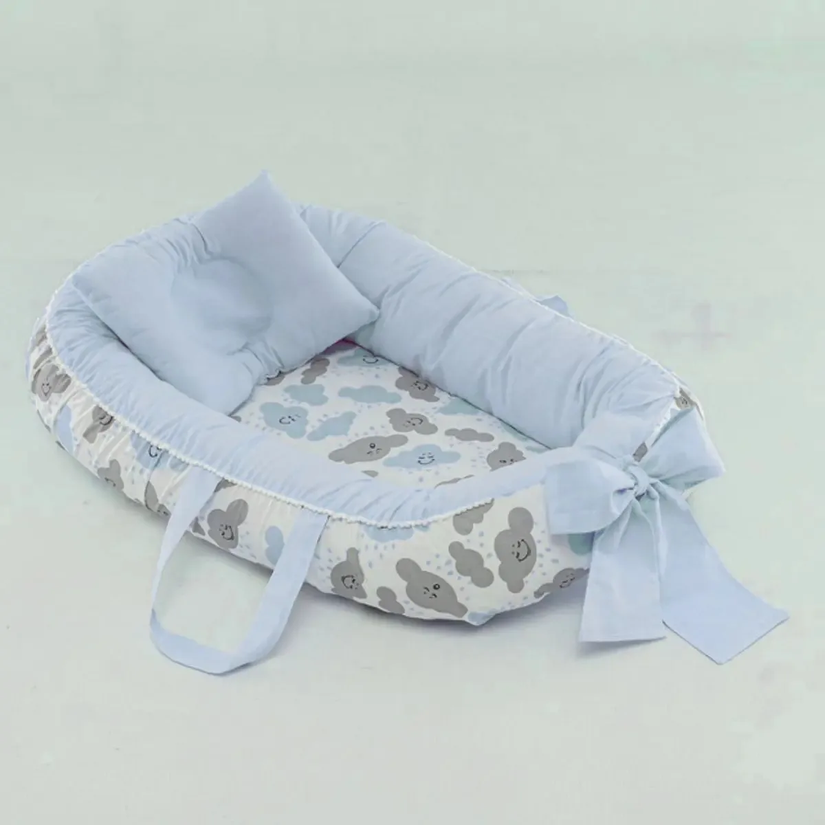 Ninho Redutor De Berço Bebê Linha Pompom - Monzillo Baby