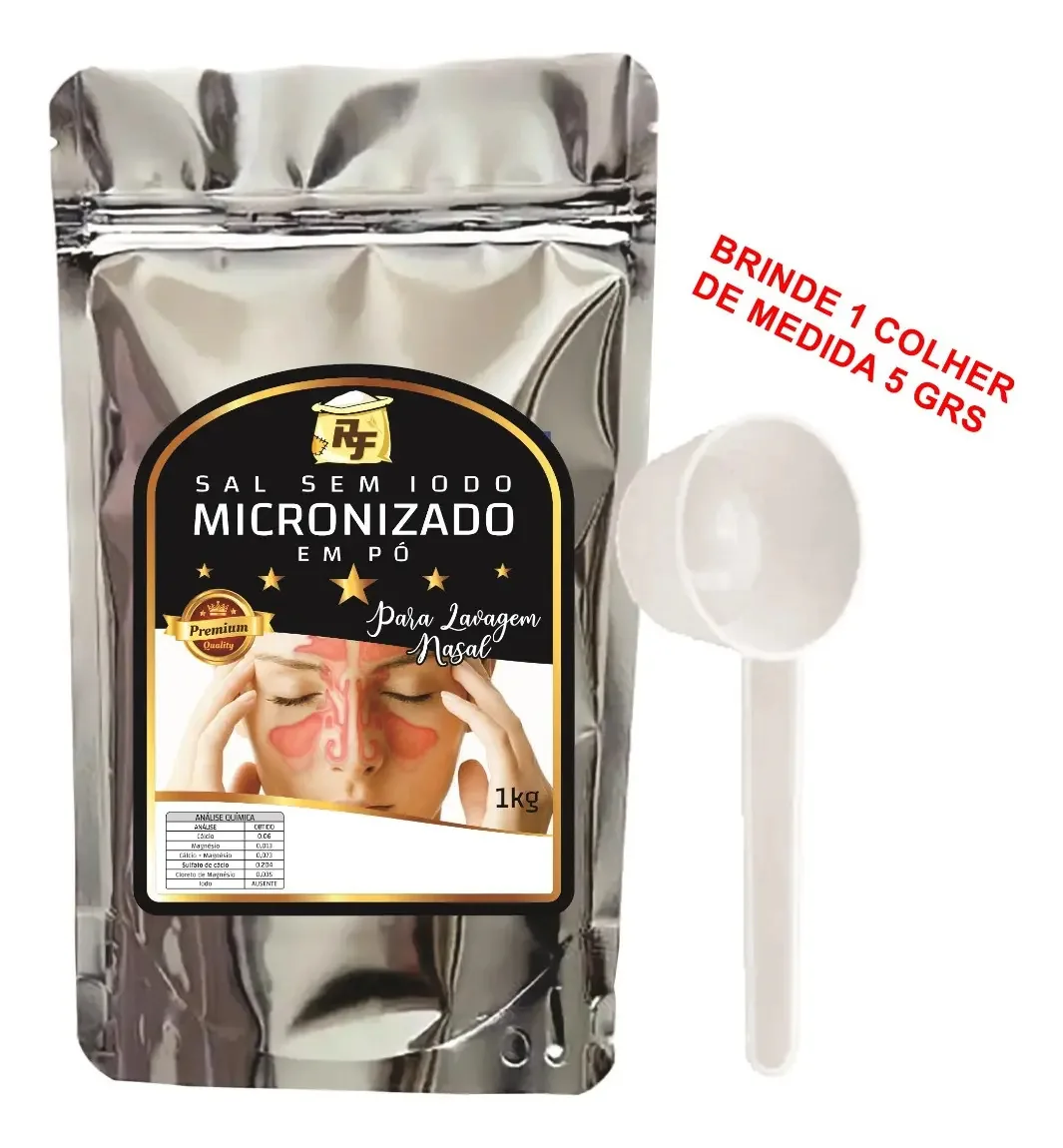 Sal Em Pó (micronizado Sem Iodo) Lavagem Nasal