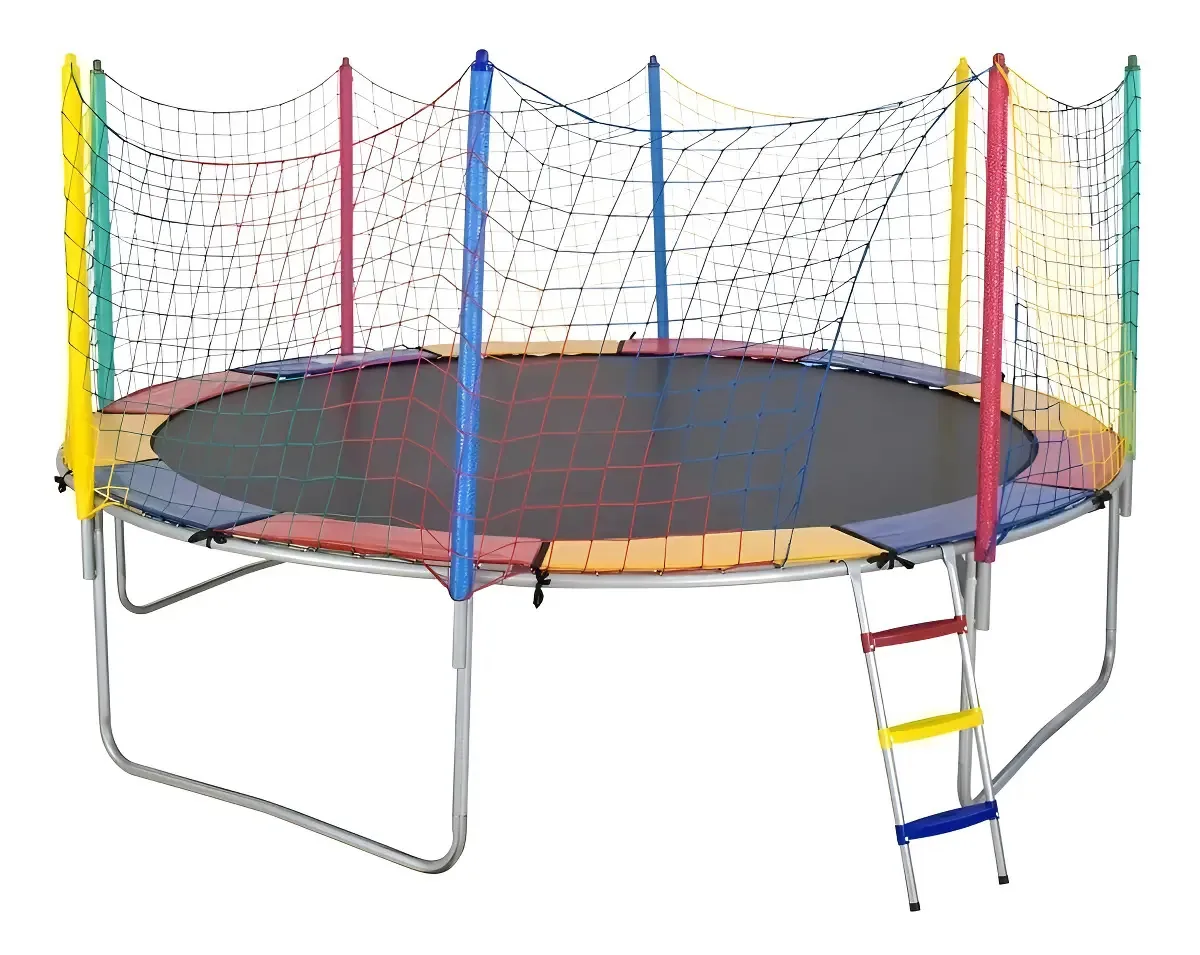Cama Elástica Papibrink 4.27m Reforçada com Lona Preta e 88 Molas