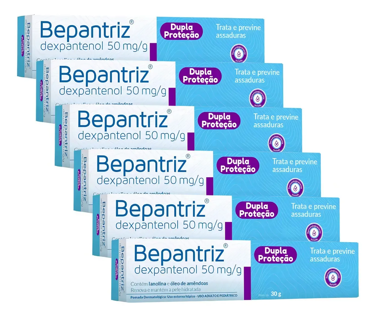 Kit Com 6 Unidades Bepantriz Pomada Dermatológica 30g
