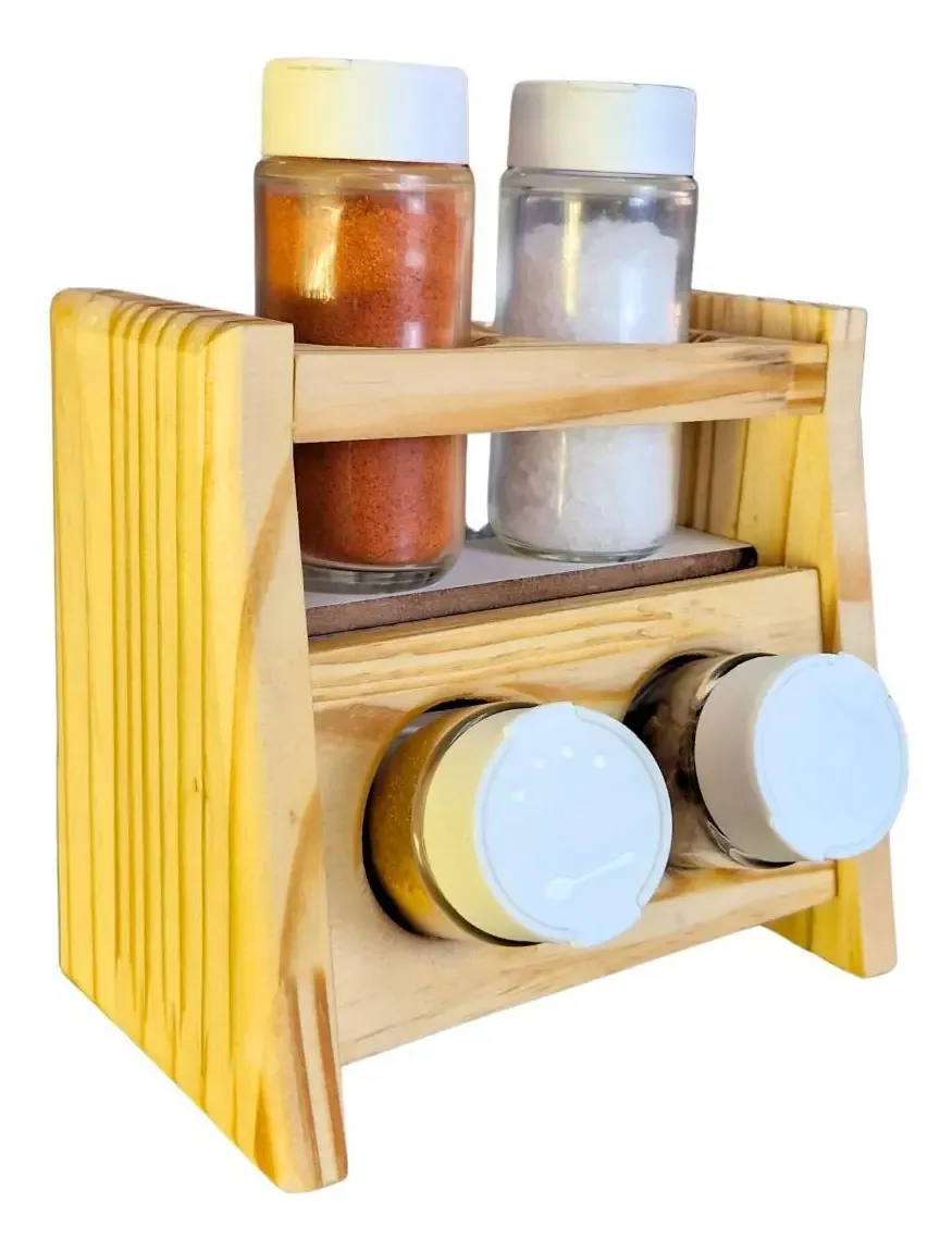 Porta Temperos Gibraltar 4 Potes 100ml Organize Sua Cozinha