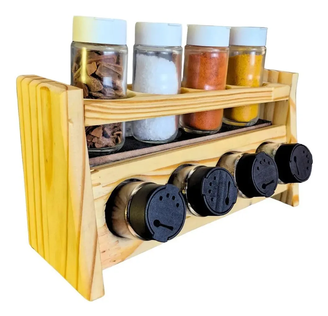 Porta Temperos Gibraltar 8 Potes 100ml Organize Sua Cozinha