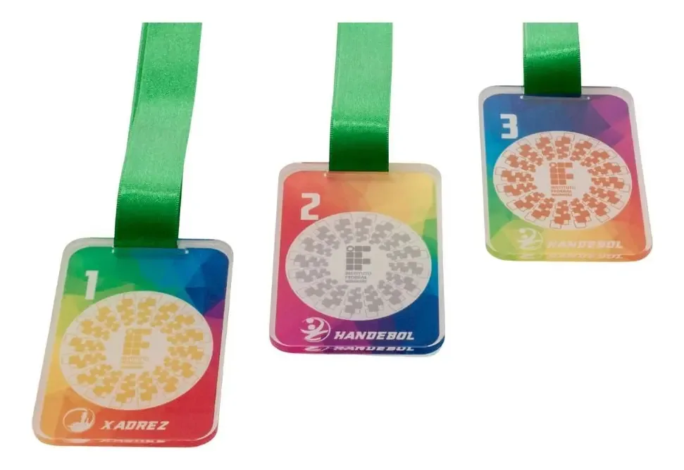 Medalha Acrílico Personalizada Retangular