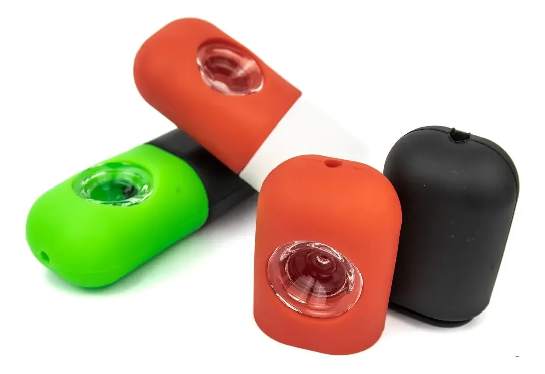 Pipe De Fumo Para Cachimbo De Silicone Tijela Bowl Com Furo
