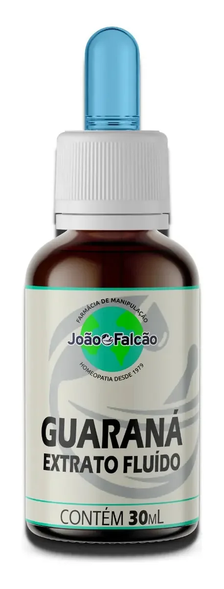 Extrato Fluído Guaraná Farmácia João Falcão 30ml Natural Sem Glúten