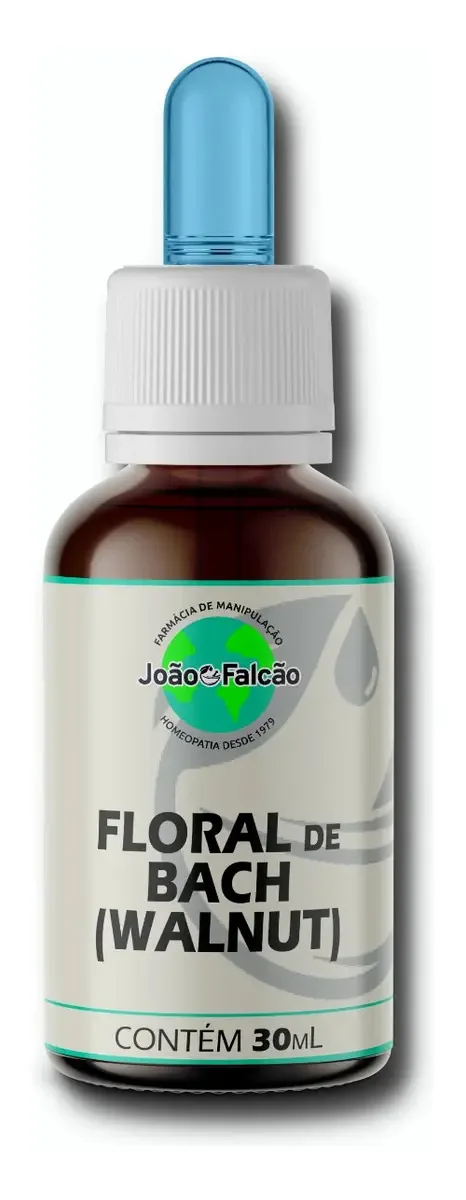 Floral de Bach Walnut 30ml Natural Gotas para Adaptação e Mudança