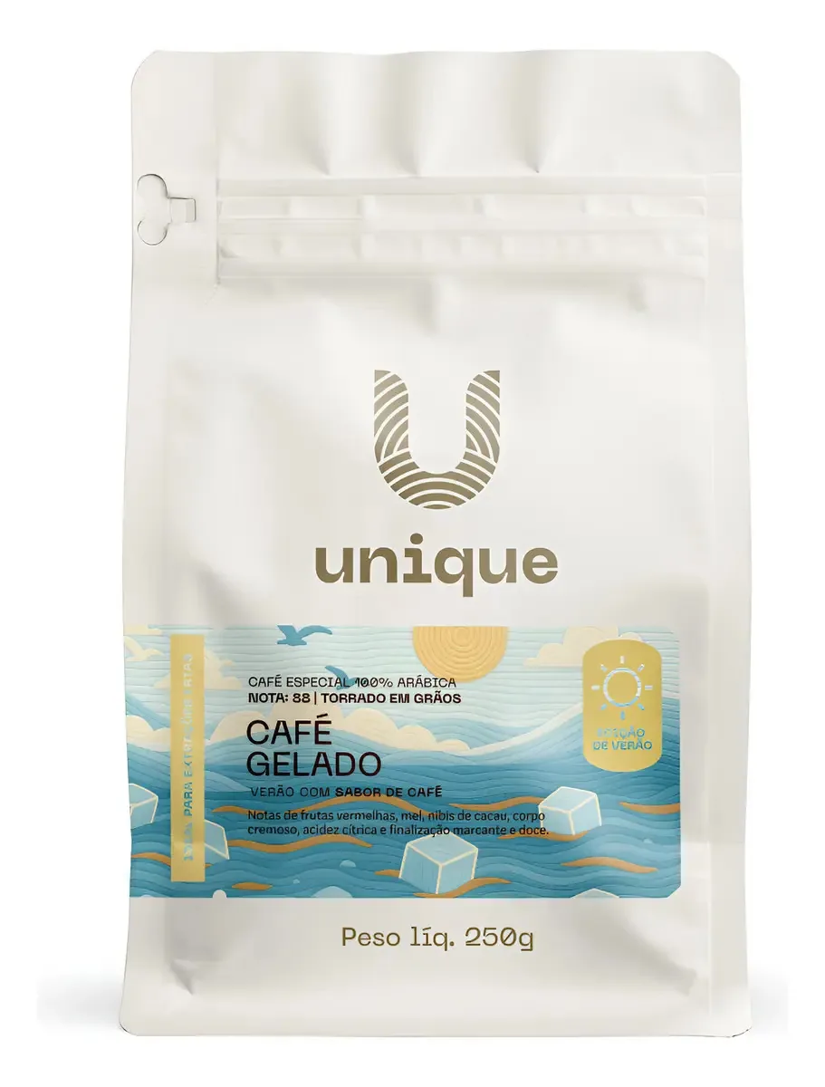 Café Unique Café Gelado - Ed. De Verão - 250g - Em Grãos