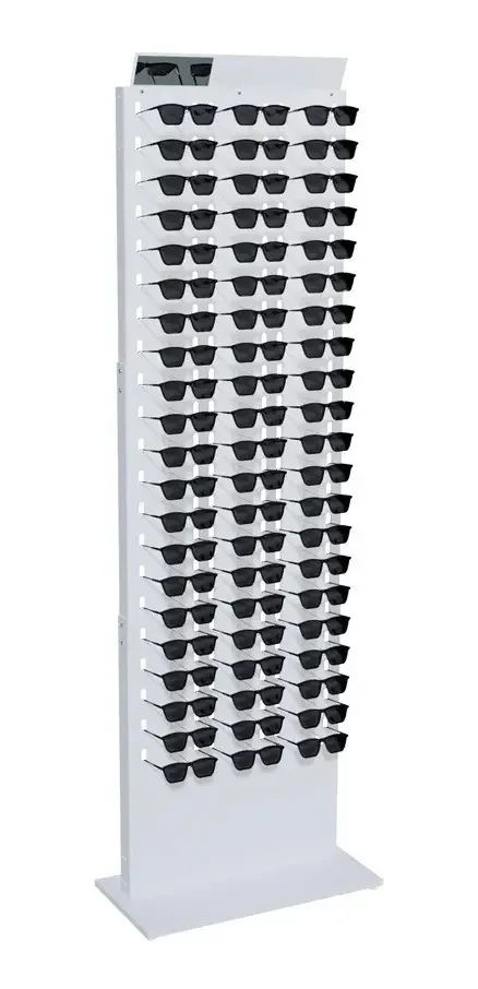 Expositor de Chão Mazzeo 212 Branco para 63 Óculos Armações e Solares