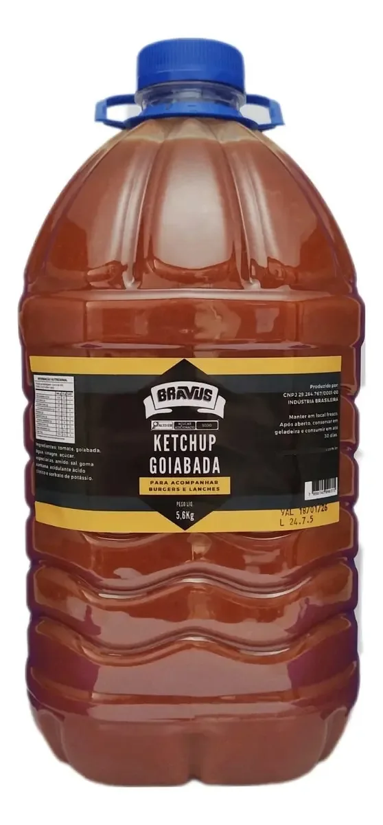 Ketchup Bravus Molhos sem glúten em galão 5600 g