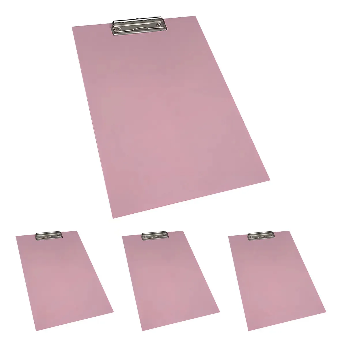 Kit 4 Pranchetas MDF Rosa A4 Stalo Coloridas Prendedor Forte