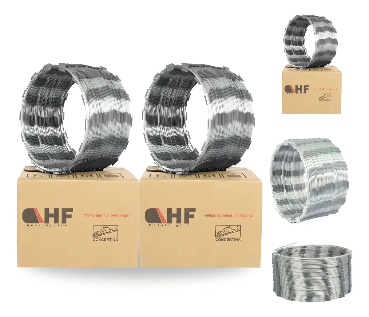 Concertina Simples Aço Galvanizado 30cm 20m HF Metalúrgica