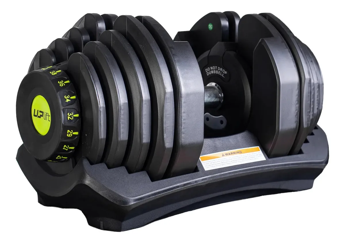 Halter Anilhas Dumbbell Ajustavel / Regulavel 40kg Uplift Cor Preto