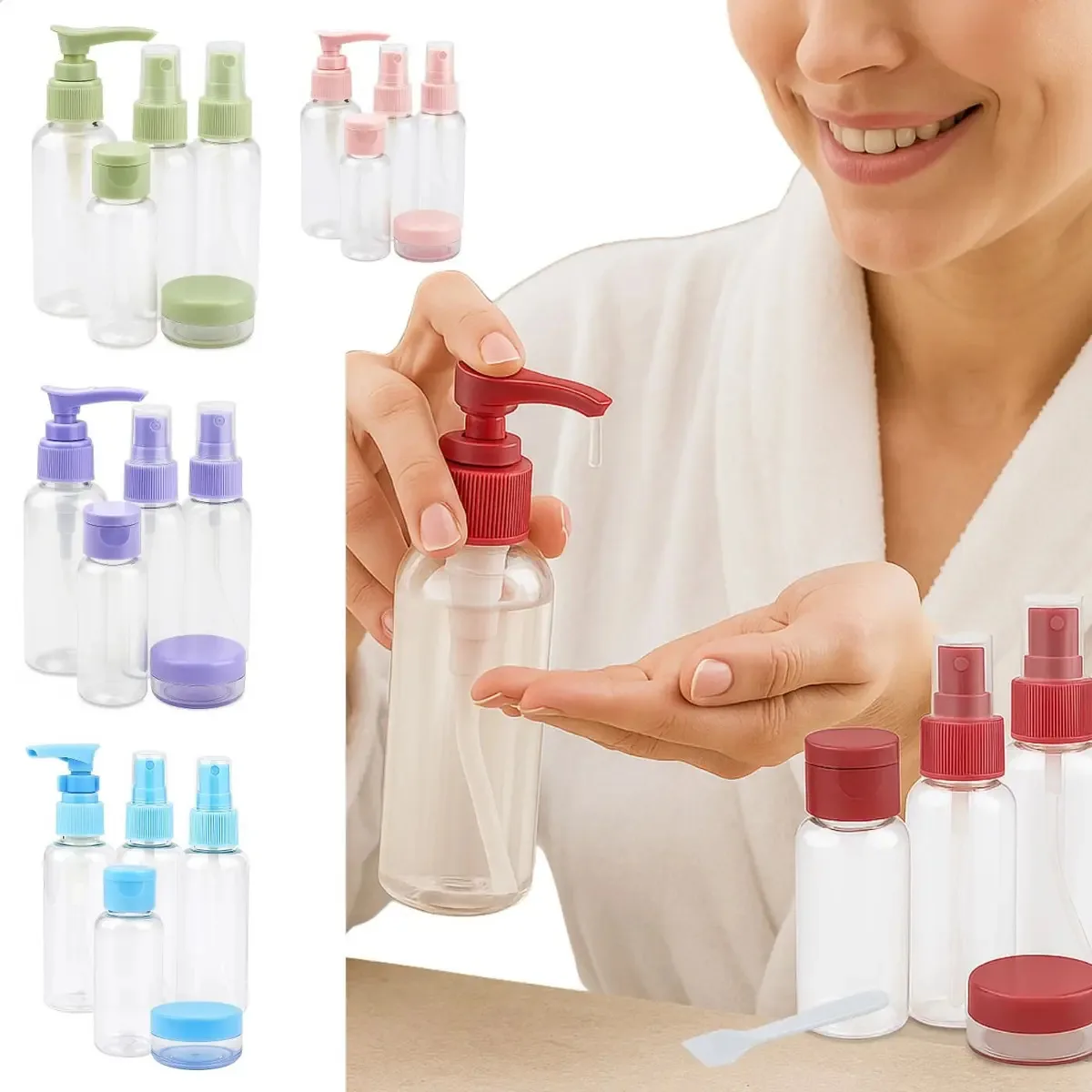 Kits organizadores de viagem Sanfé em cores sortidas