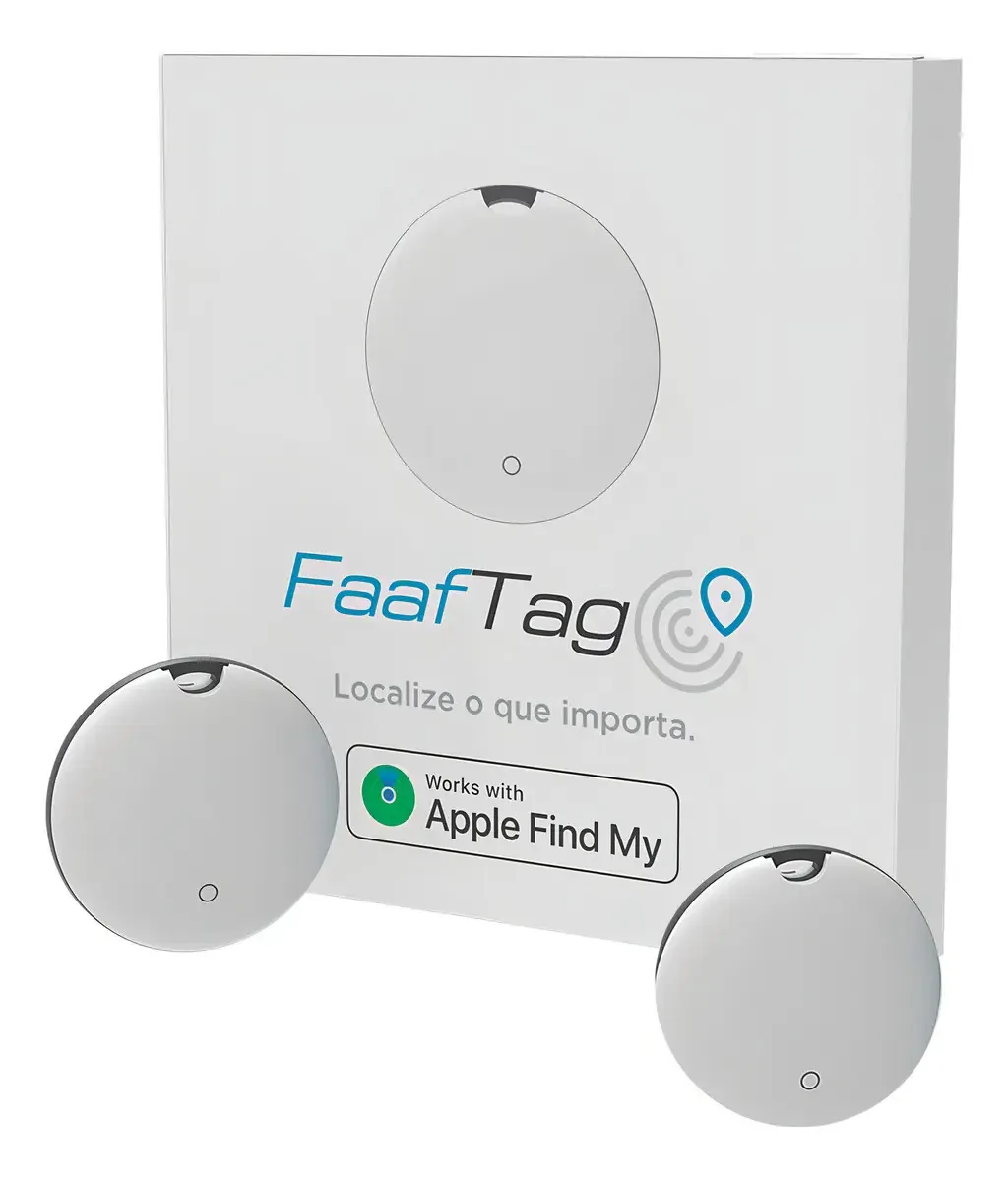 Pack 2 Localizadores FaafTag para Rastrear iPhone com App Find My
