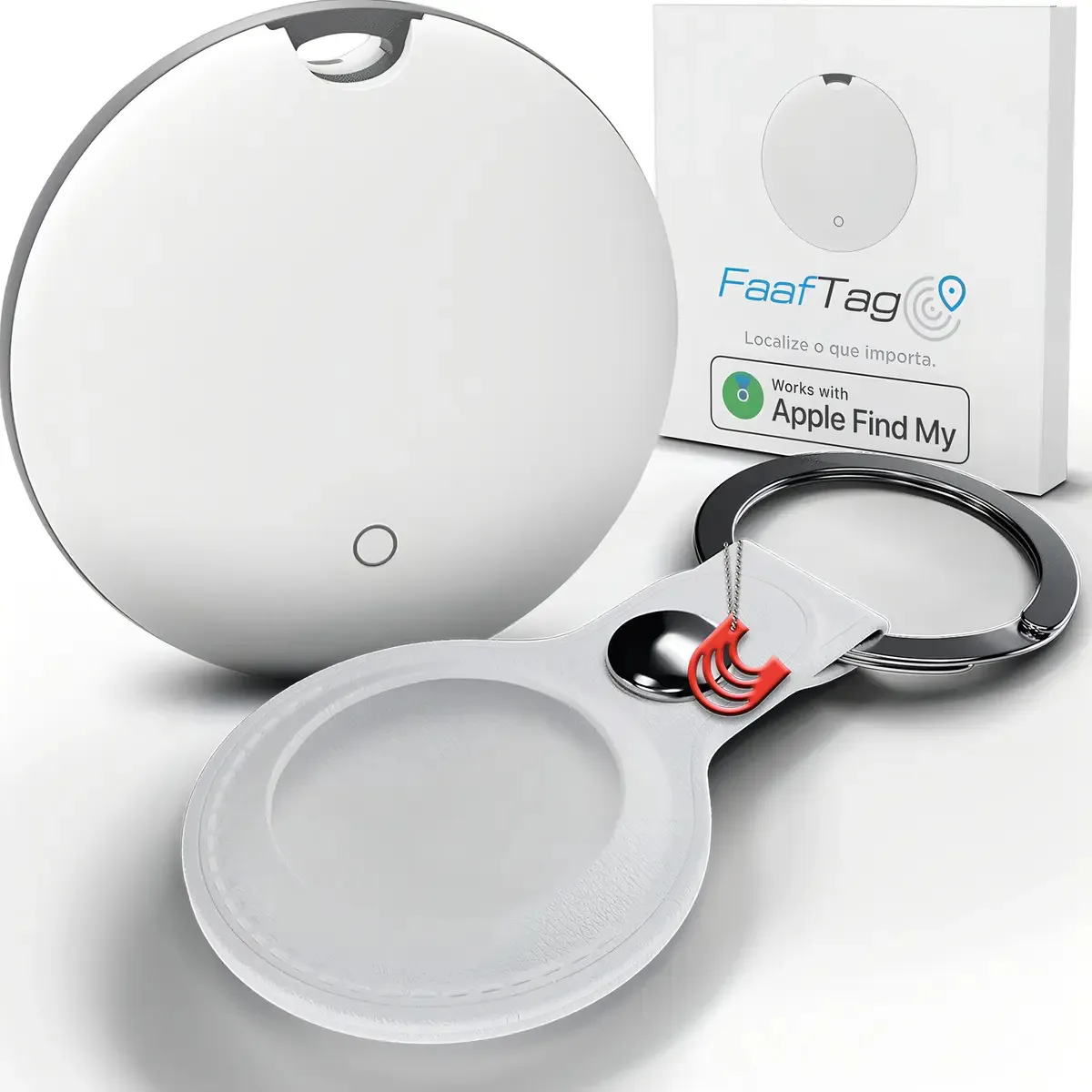 Faaftech Monitorar Chave Carteira Mala FT-TAG Cor Branco