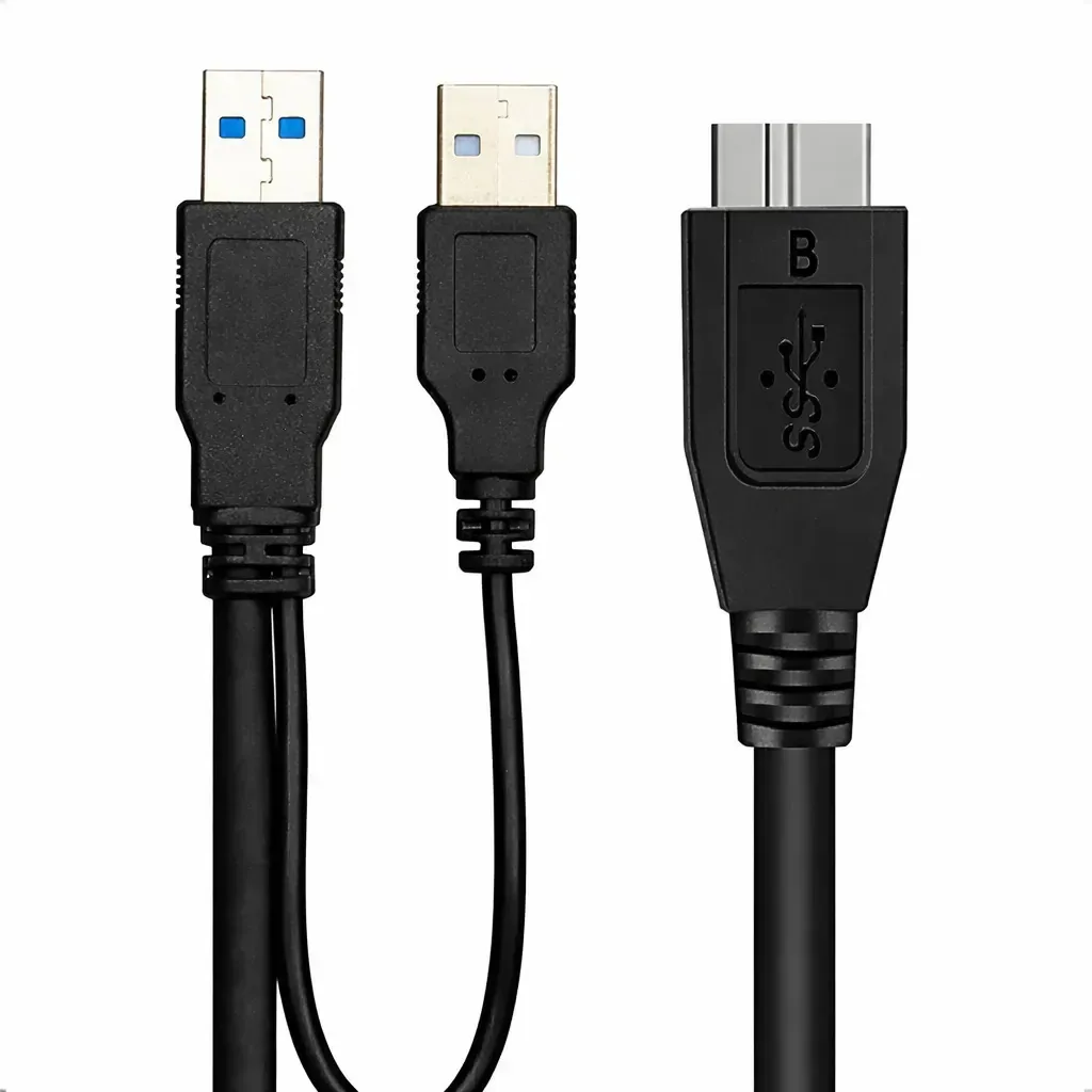 Cabo Y Usb 3.0 Micro B Dual Power P/ Hd Externo Ssd 1 Metro