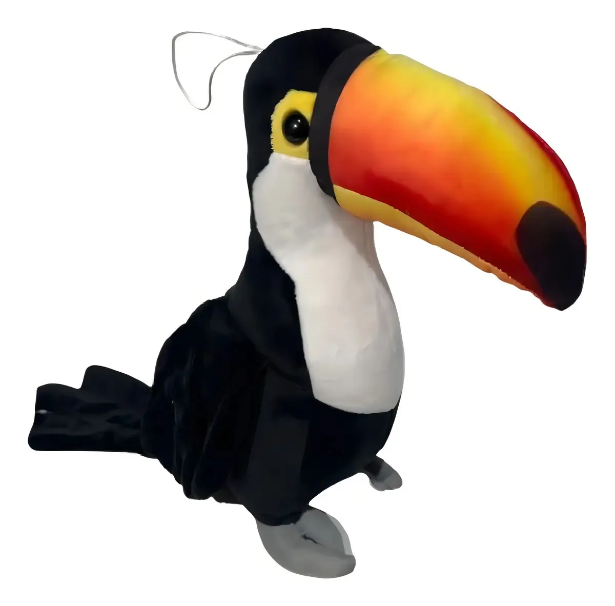 Tucano De Pelúcia Realista Decoração Aves E Pássaros 30cm