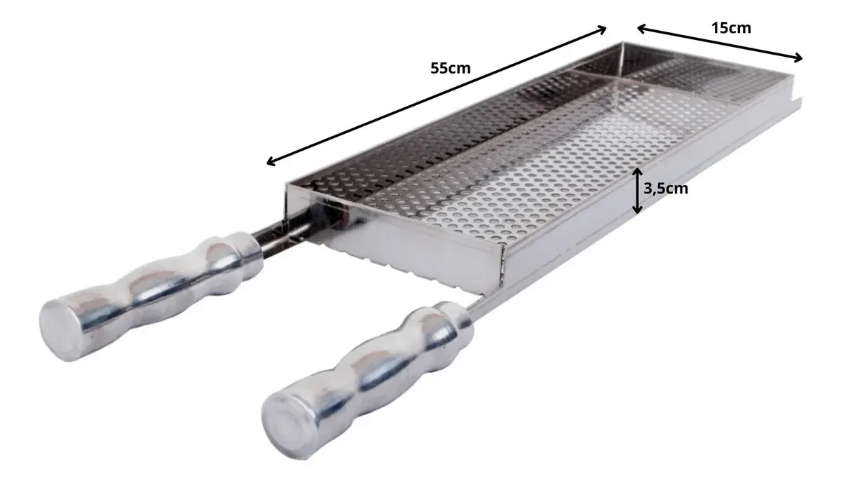 Grelha Para Coraçãozinho E Legumes 15x55 Para Churrasqueira
