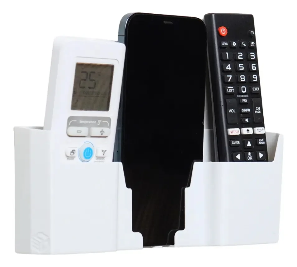 Suporte De Parede para 2 Controles e Celular C3D Branco