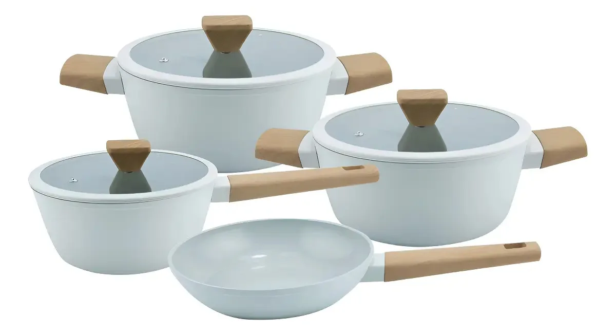 Jogo Panelas Fracalanza Cozinha Norma 4pzs Cor CinzaClaro