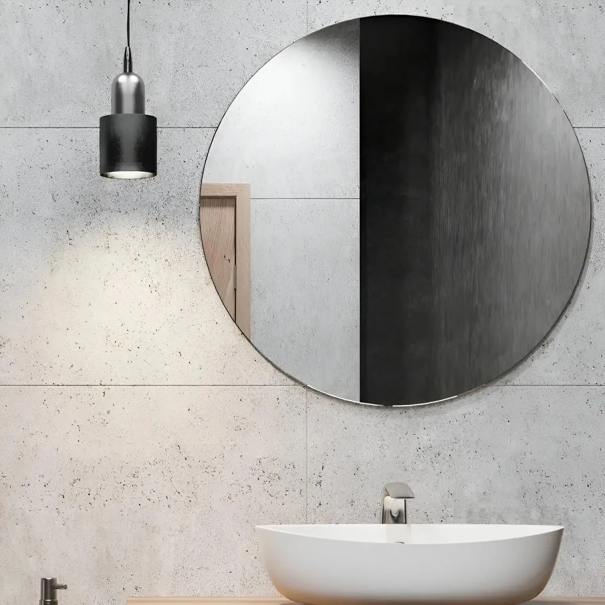 Espelho Redondo Decorativo 60cm Banheiro Lavabo AHS Vidros