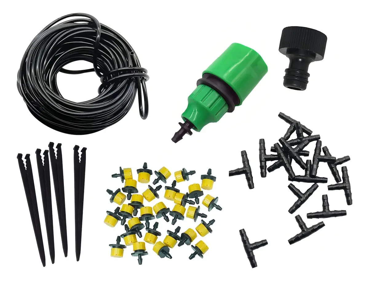 Kit Irrigação Para 15 Vasos/horta Gotejamento (kit Completo)