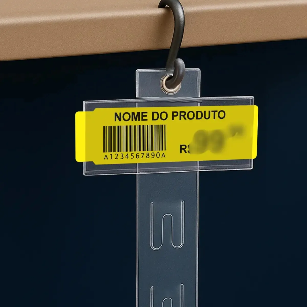 Fita Clip Strip com 12 Ganchos Produ para Merchandising e PDV