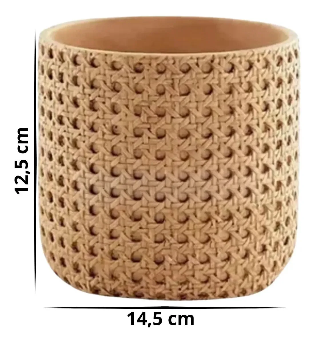 Cachepot Vaso Decorativo Vasinho Para Plantas E Suculentas P Cor Palha