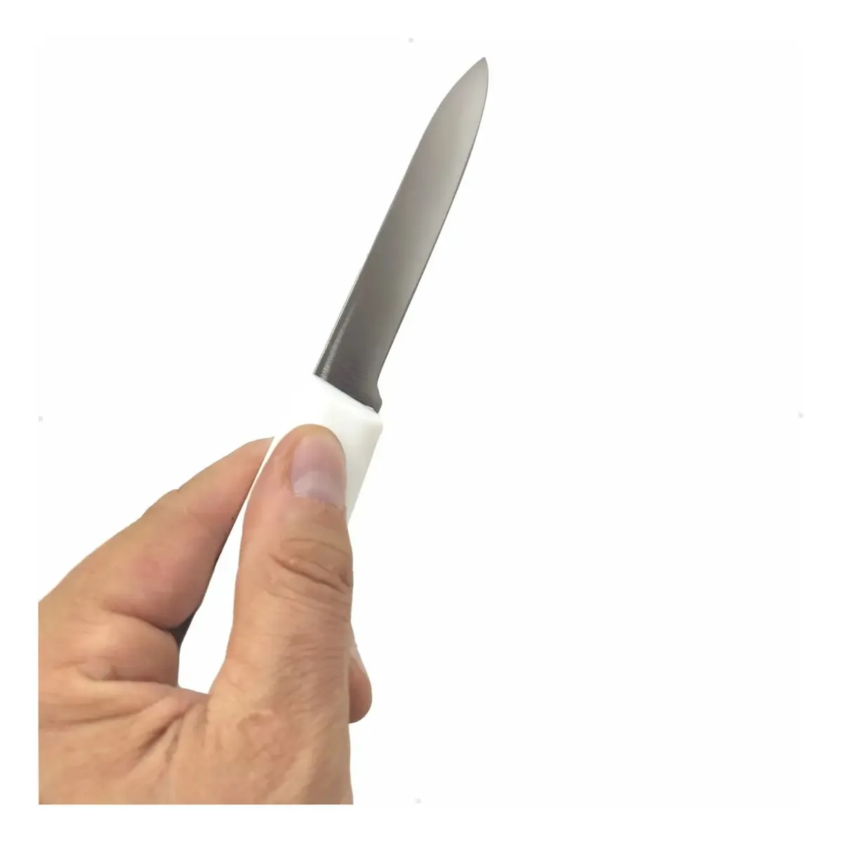 Faca De Descascar Frutas Faquinha Pequena 10cm Utensílio De Cozinha Aço Inox Cabo Plástico