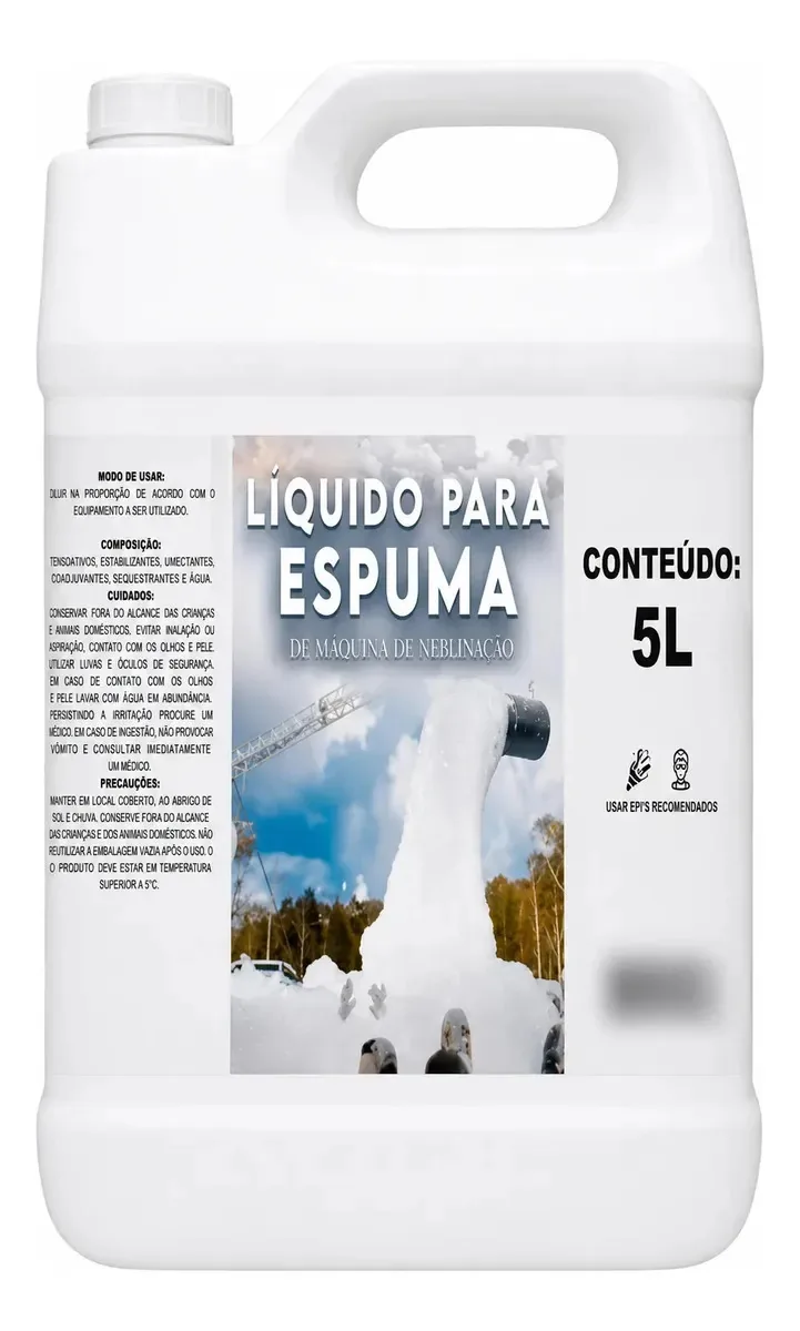 Fluido Maquina Neve Snow Espuma Dj Eventos P/ Festas 5 Litro