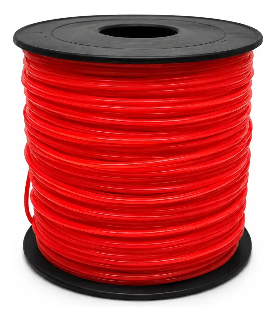 Fio de Nylon Quadrado 3mm para Rocadeira Bobina 2,2kg 226 Metros Alta Resistencia Profissional