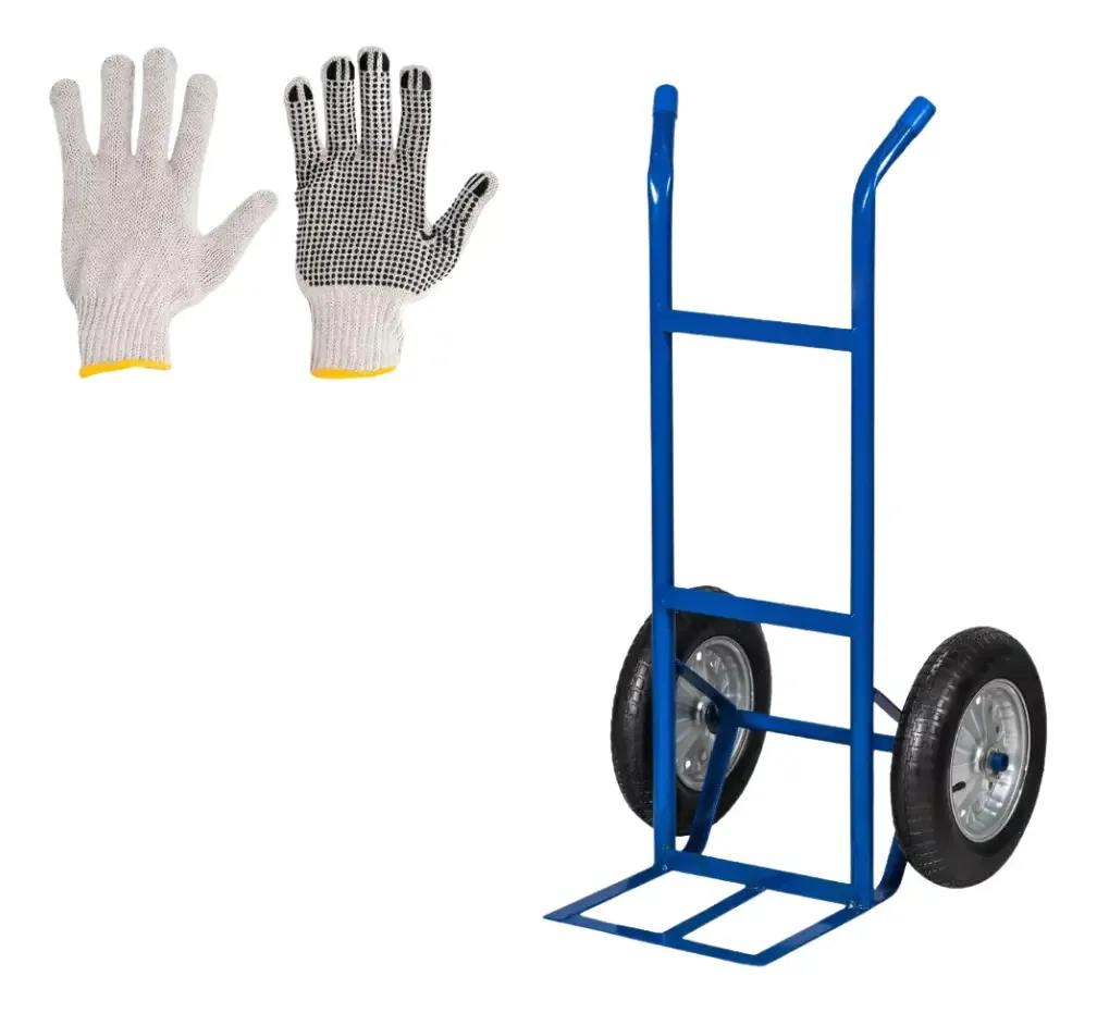 Carrinho de Carga Metalosa 150Kg Azul 2 Rodas Epóxi Borracha