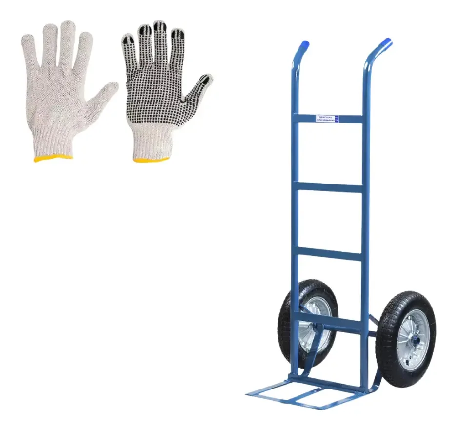 Carrinho De Carga 250kg Metalosa C/ Luva De Malha Vonder Cor Azul
