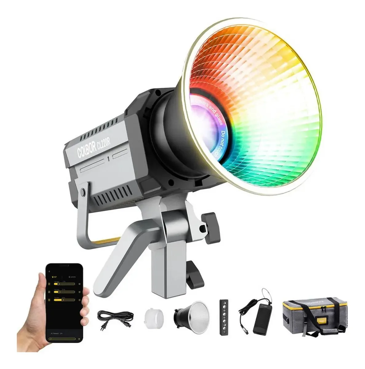 Iluminador Led Rgb Colbor Cl220r 220w Bowens Para Estúdio
