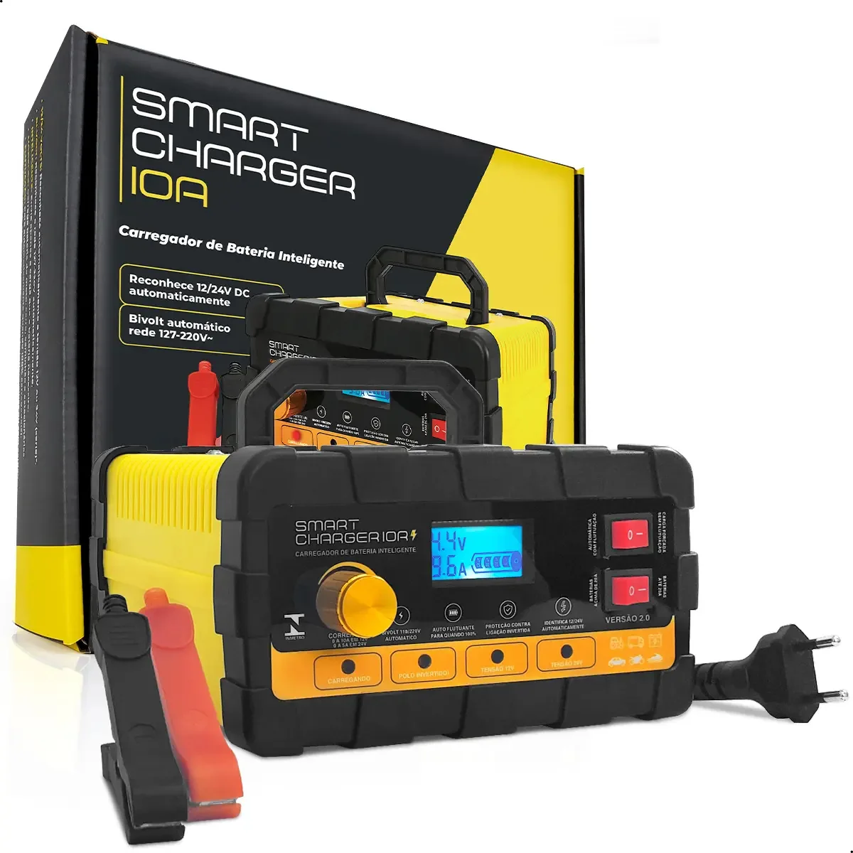 Carregador de Bateria Inteligente 12V 24V para Veículos Pesados 4x4sc