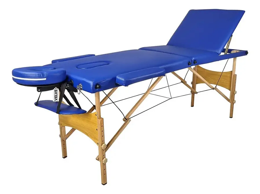 Maca Portátil Dobrável Velve M300 Azul para Estética e Massagem