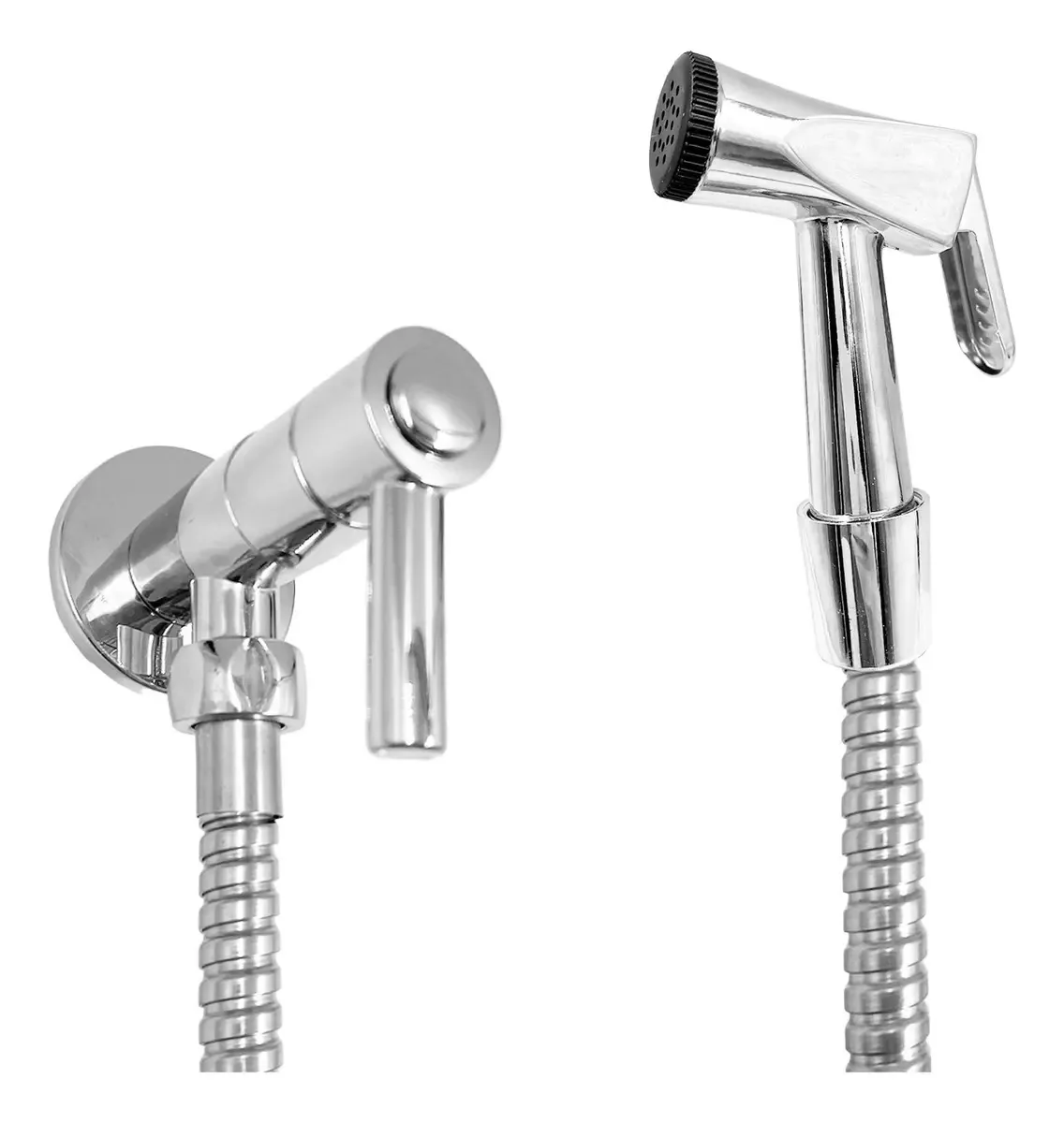 Ducha Higiênica Íntima Abs ½ Mangueira Inox 1,2m Chuveirinho Acabamento C72