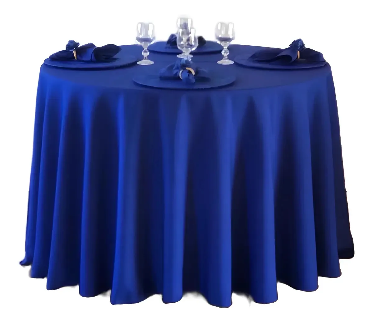 10 Toalhas Mesa Oxford 2,60 Redondo Para Festa Cor Azul Royal
