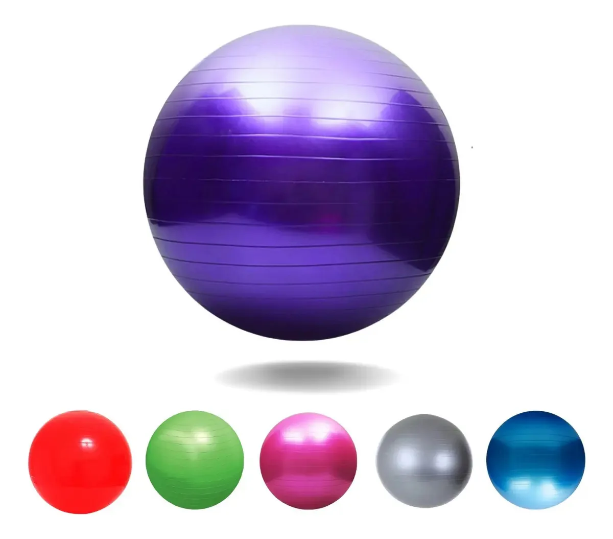 Bola Suiça Pilates Fisioterapia 55cm Yoga Gestante Funcional Cor Roxo