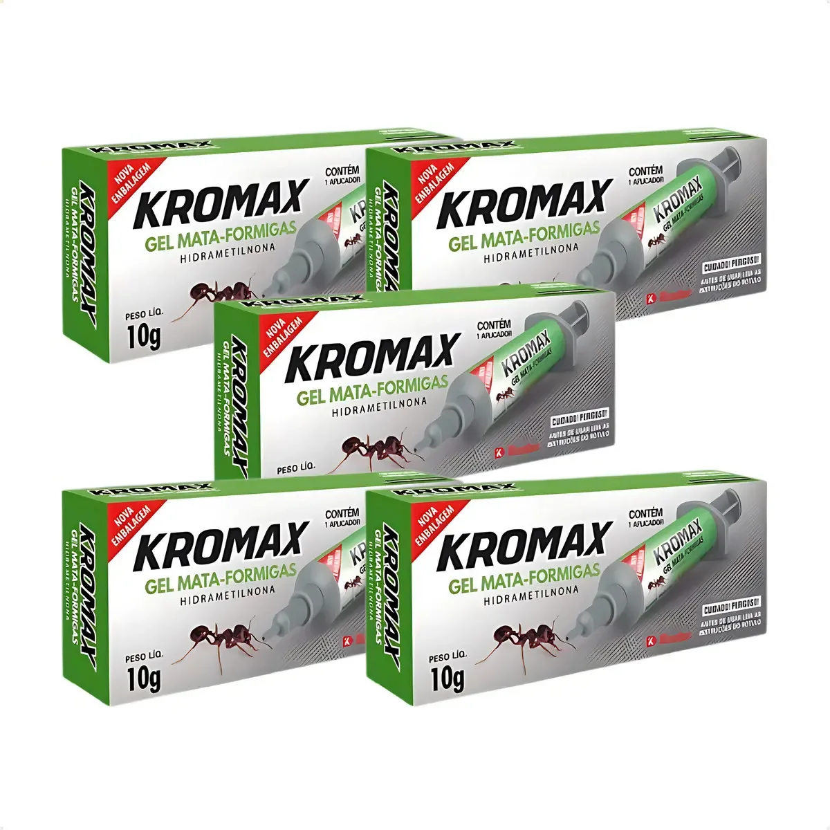 Inseticida Mata Formiga Gel Kromax Krodec Elimina Ninho Colônia Controle de Pragas Domésticas Fácil Aplicação Alta Eficácia