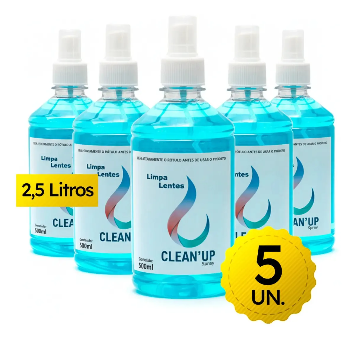 Kit com 5 Sprays de Limpeza para Tela de Notebook, Celular e Monitor