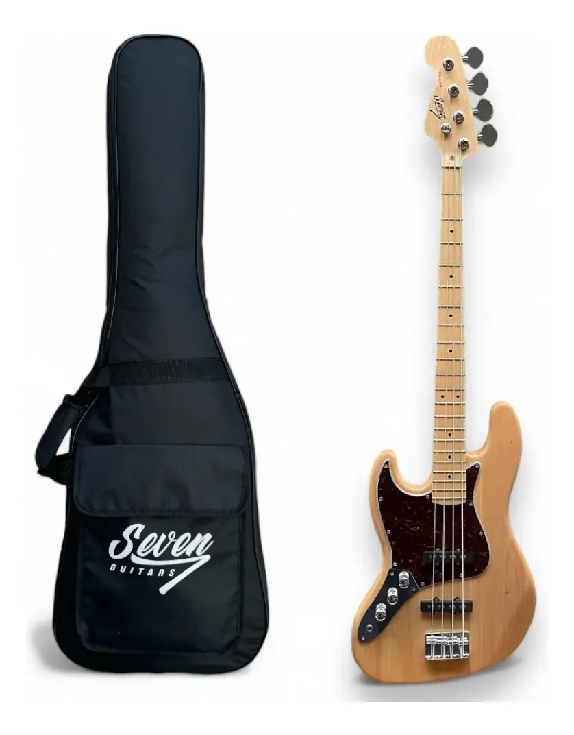 Contrabaixo Elétrico Seven Jazz Bass Canhoto 4 Cordas Natural