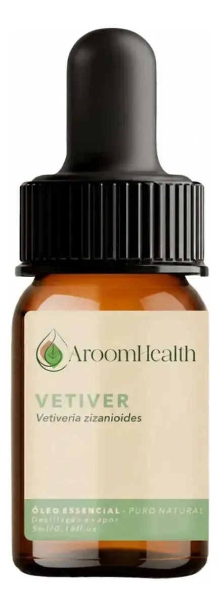 Óleo Essencial Vetiver Puro Aroom Health Aromaterapia 5ml