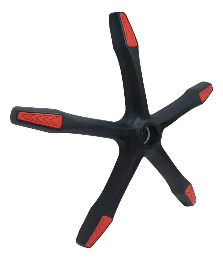 Base Para Cadeiras Gamer Ou Office Com Detalhes Vermelho