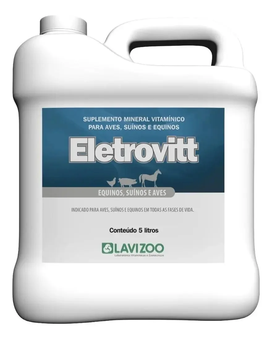 Eletrovitt 5l Vitamina/suplemento Aves, Suínos E Equinos