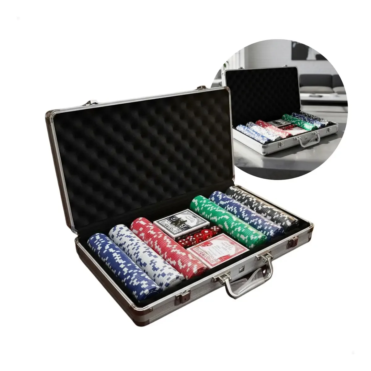 Maleta De Poker Jhamba 300 Fichas Resina Numeradas Jogo Completo