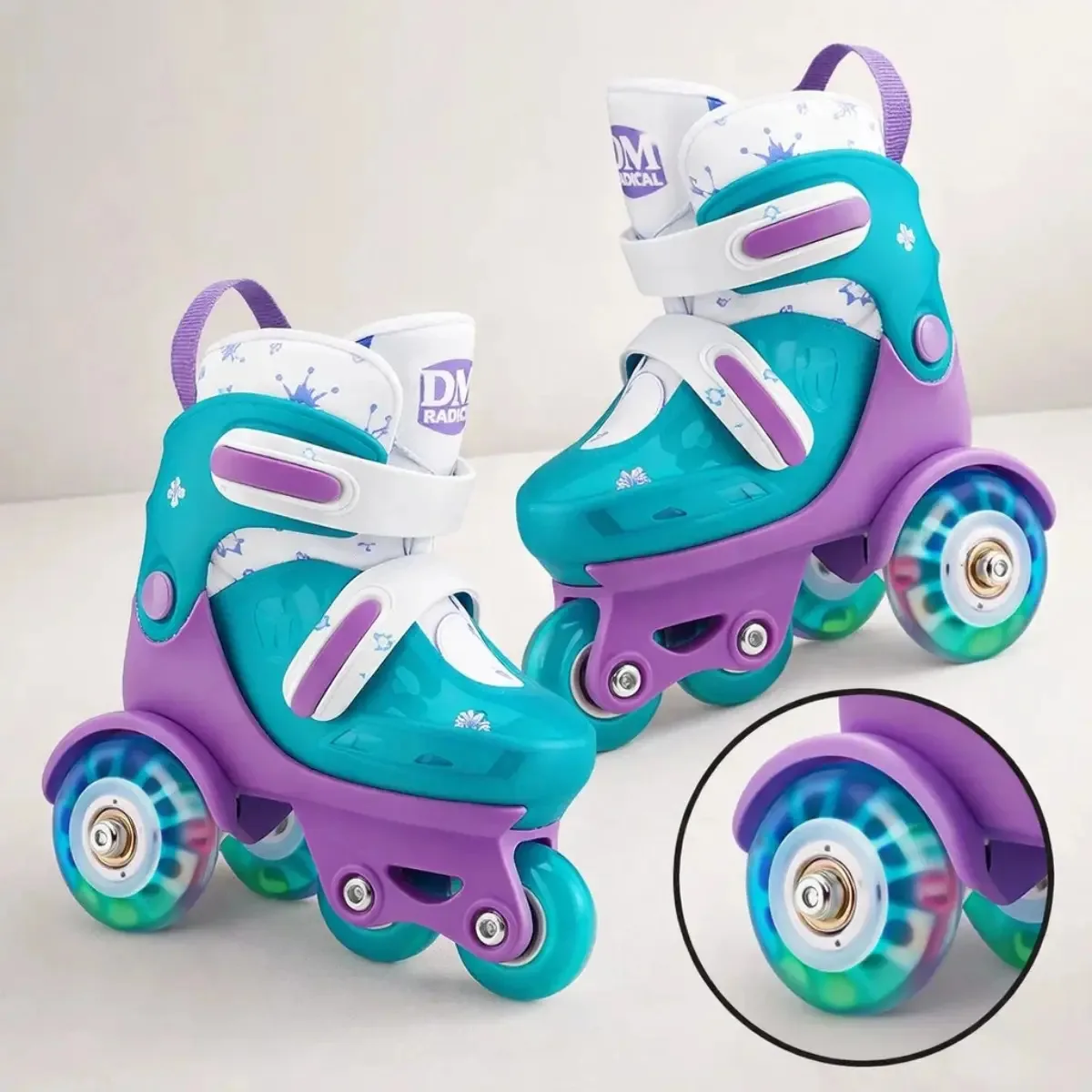 Patins Infantil Triline Ajustável para Crianças (31-34) com 3 Rodas Estáveis