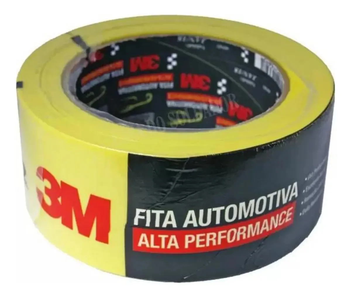 Fita Crepe Amarela 3m Automotiva Alta Performance 48mm X 40m Cor Amarelo Fita Automotiva