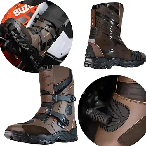 Bota Motociclista Texx Adventure V2 Moto Masculina Big Trail Resistente À Água